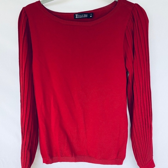 New York and Co Red long sleeve top - Picture 1 of 4